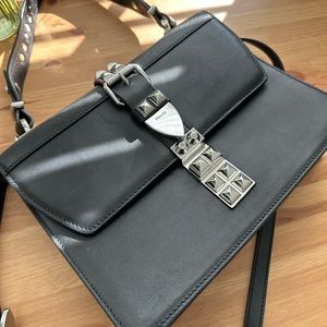 Prada Elektra Shoulder Bag Studded Leather medium